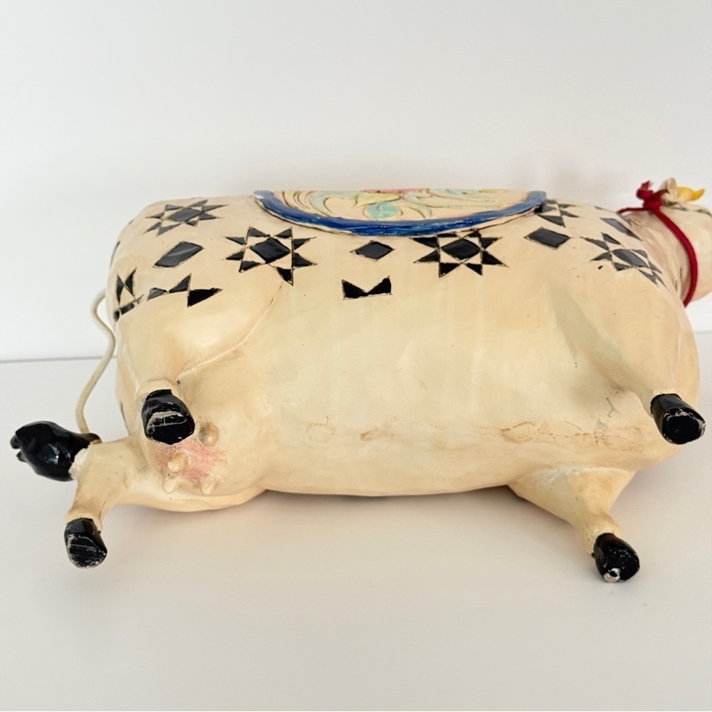 Jim Shore Quilted/Floral Cow Figurine - Picture 8 of 14